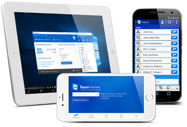 dispositivos móviles: TeamViewer ejecutable mediante iPad, iPhone y Android Samsung Galaxy S2