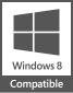Logo kompatibilitas Windows 8 untuk TeamViewer