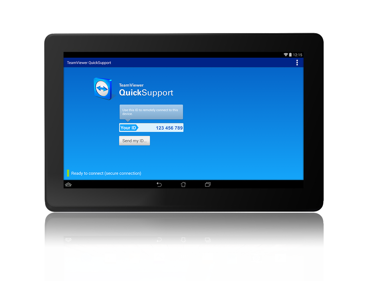 TeamViewer Quicksupport Android tablet main window