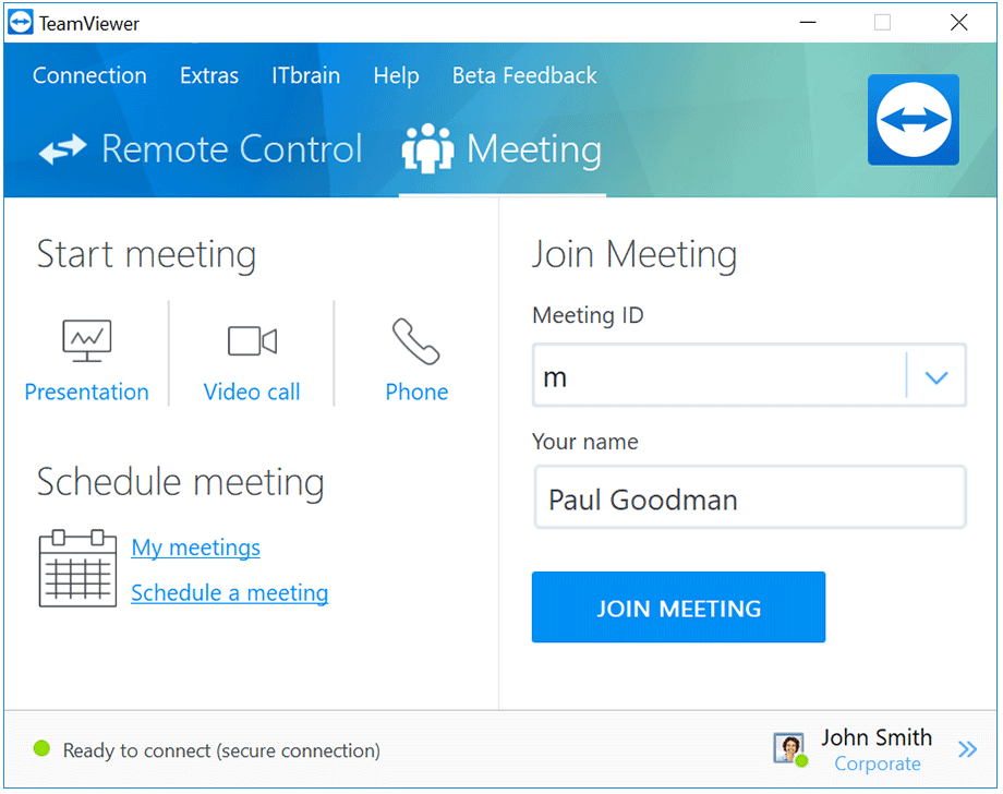 Set up online meetings or participate in online presentations.